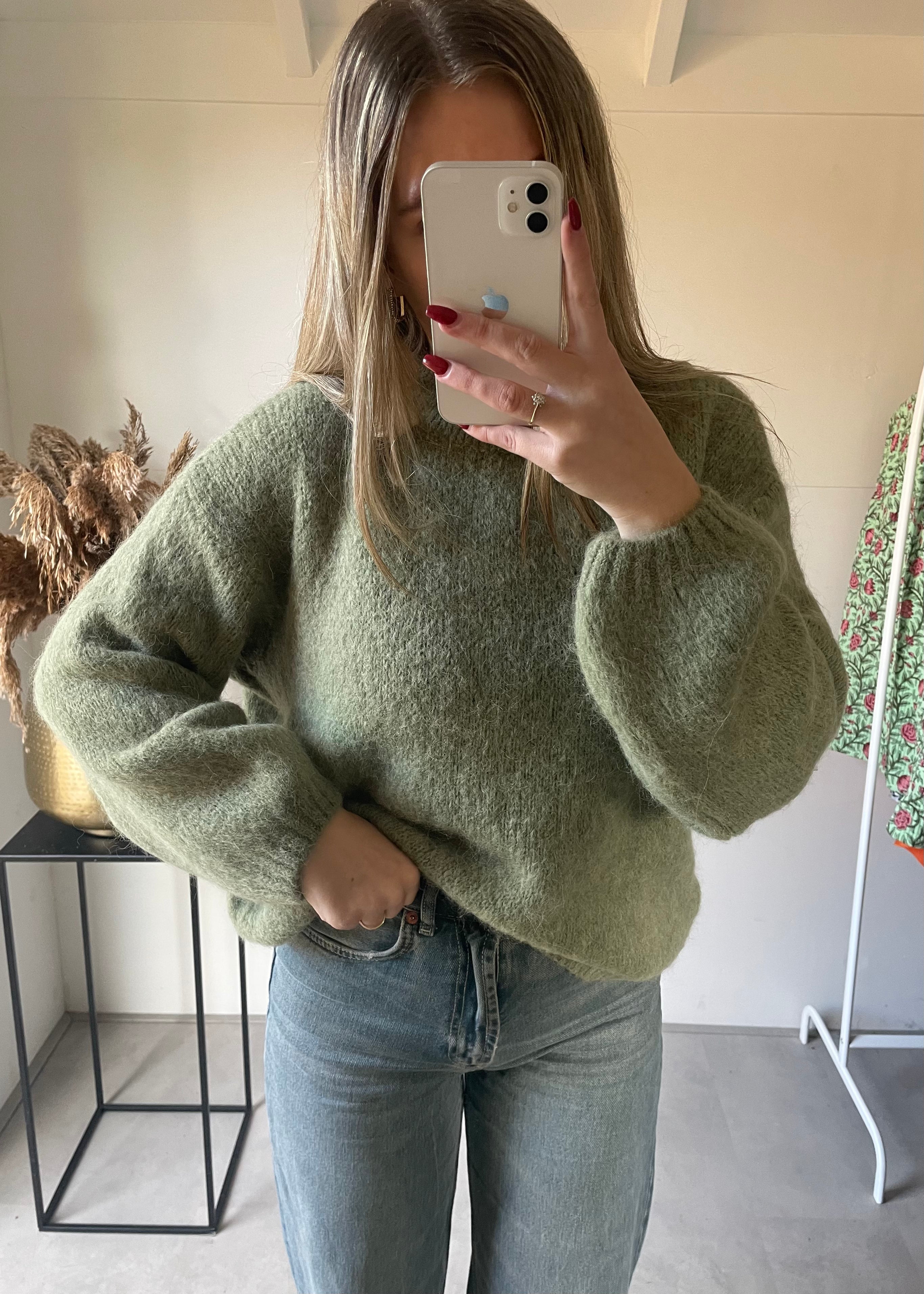 "IVY" SWEATER ARMY GREEN