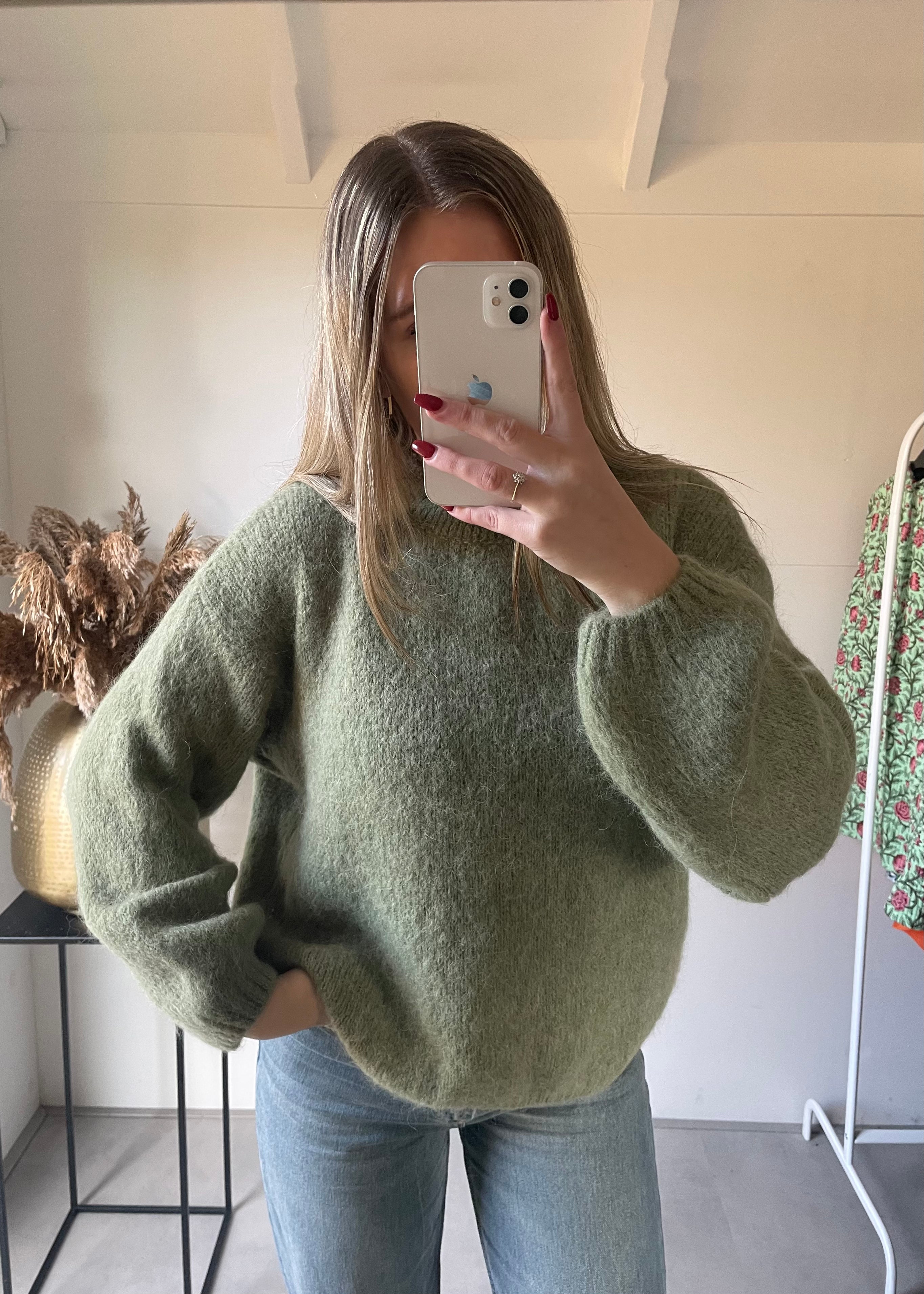 "IVY" SWEATER ARMY GREEN