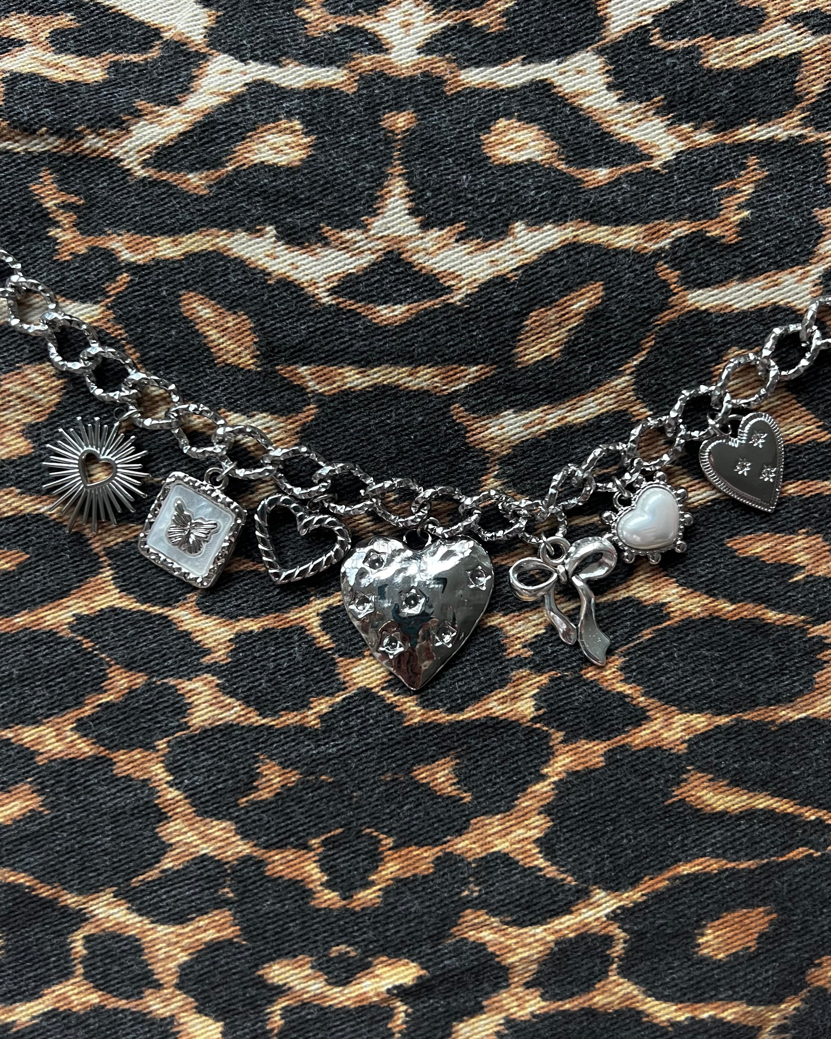 “love is love” charm necklace silver