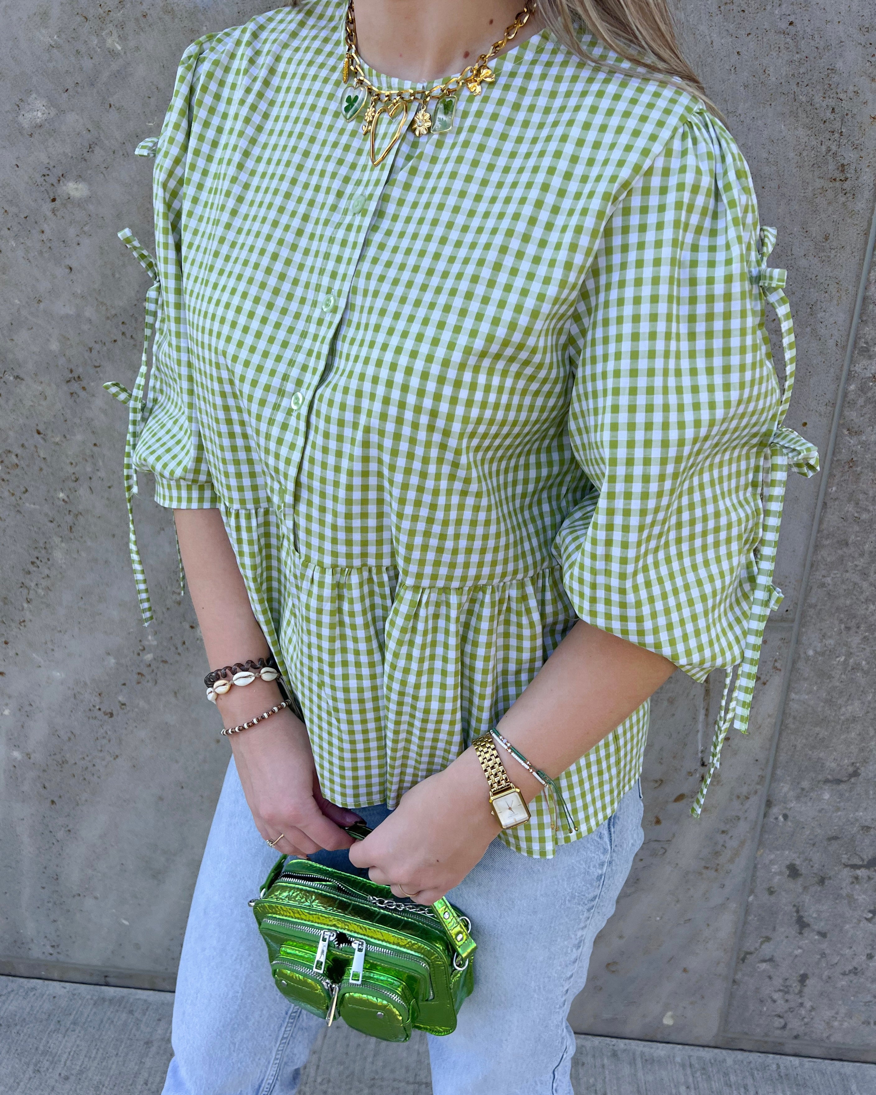 “June” blouse green
