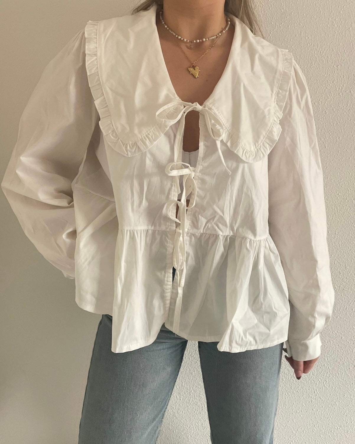 “lovely” blouse white