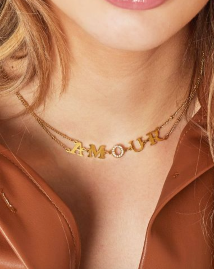 "AMOUR" NECKLACE ZILVER