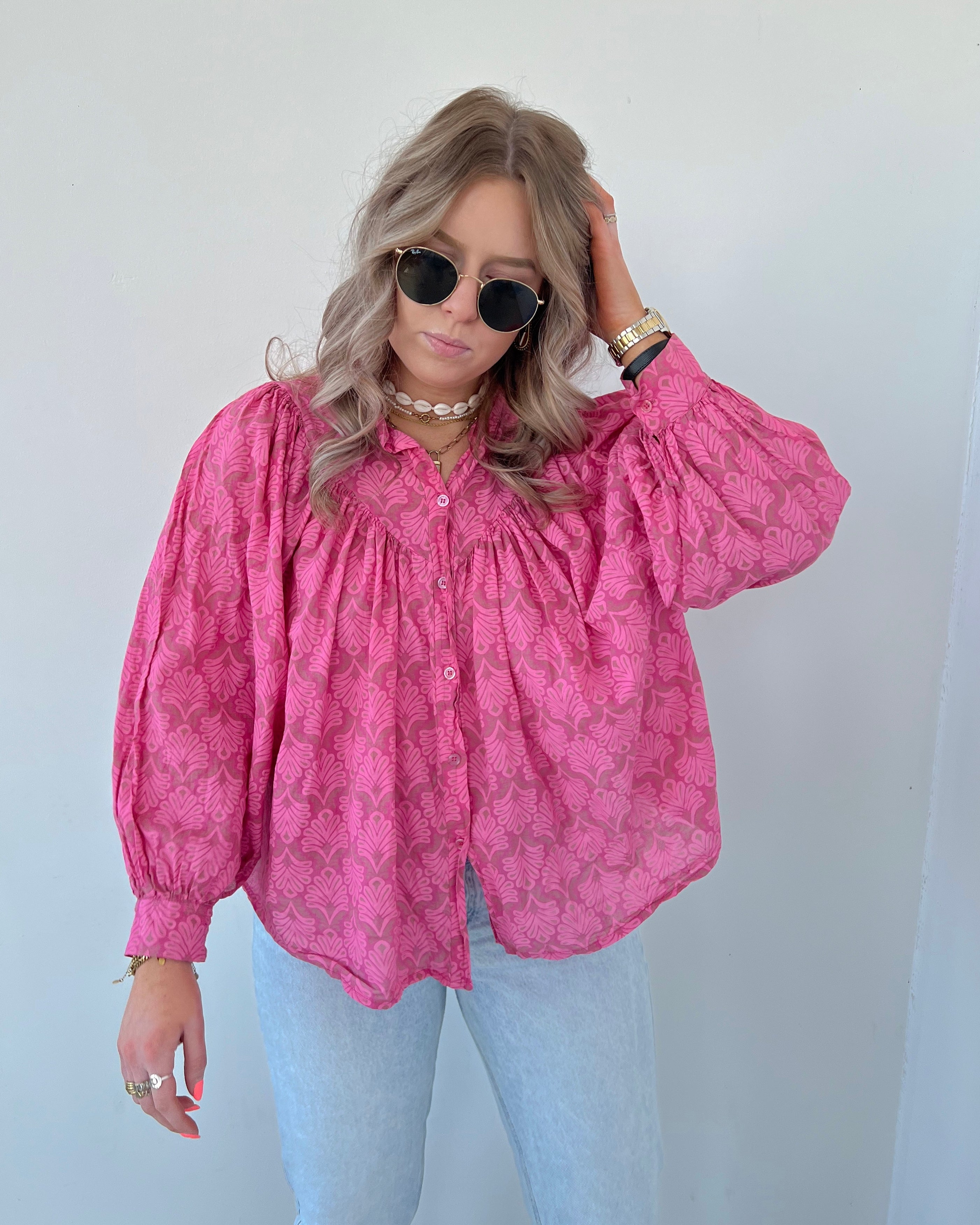 “TEDDY” BLOUSE PINK