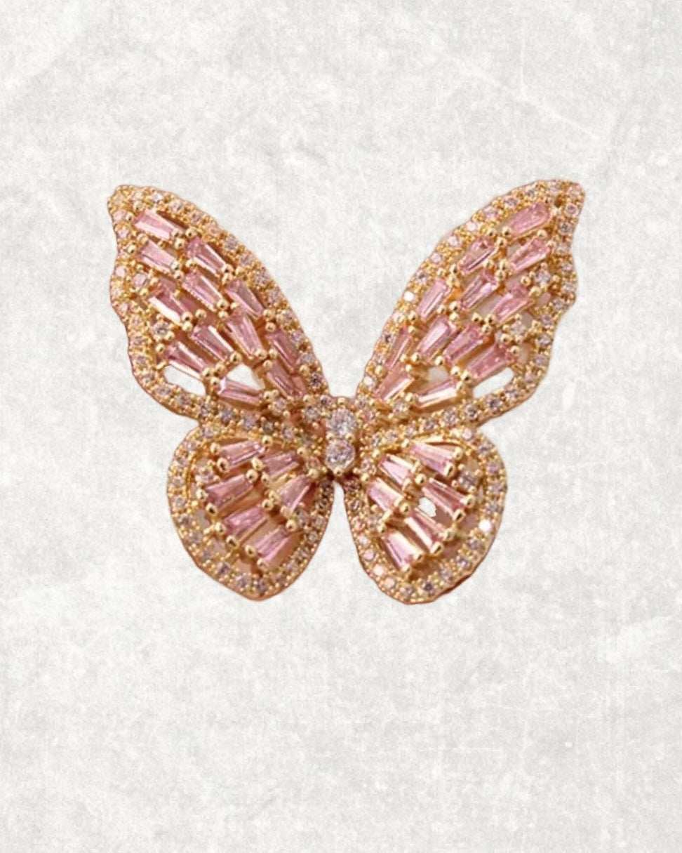 “BUTTERFLY” RING PINK