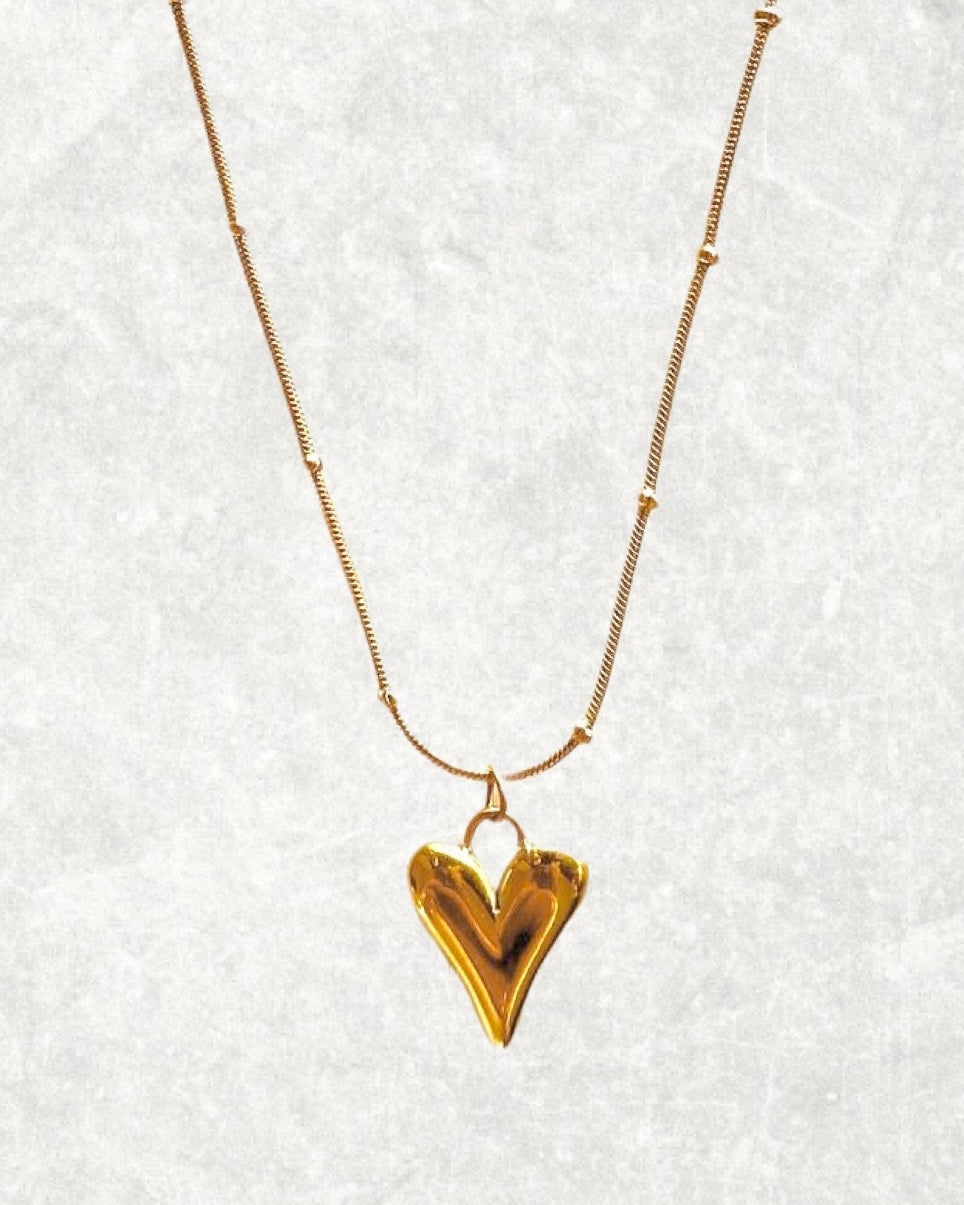 "LUKCY HEART" NECKLACE GOLD